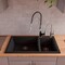 Alfi Brand Black 34" Dbl Bowl Drop In Granite Composite Kitchen Sink AB3319DI-BLA - alternate 6